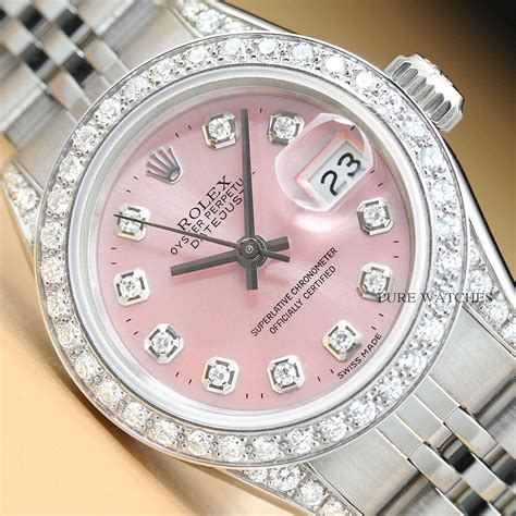 rolex damen silber rosa|Rolex Lady.